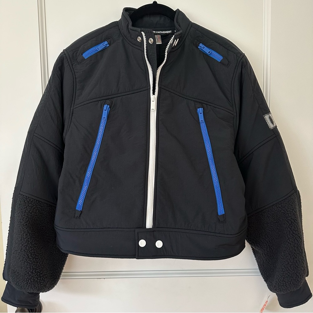 Free People Movement On Your Mark Moto Jacket Black XS NWT